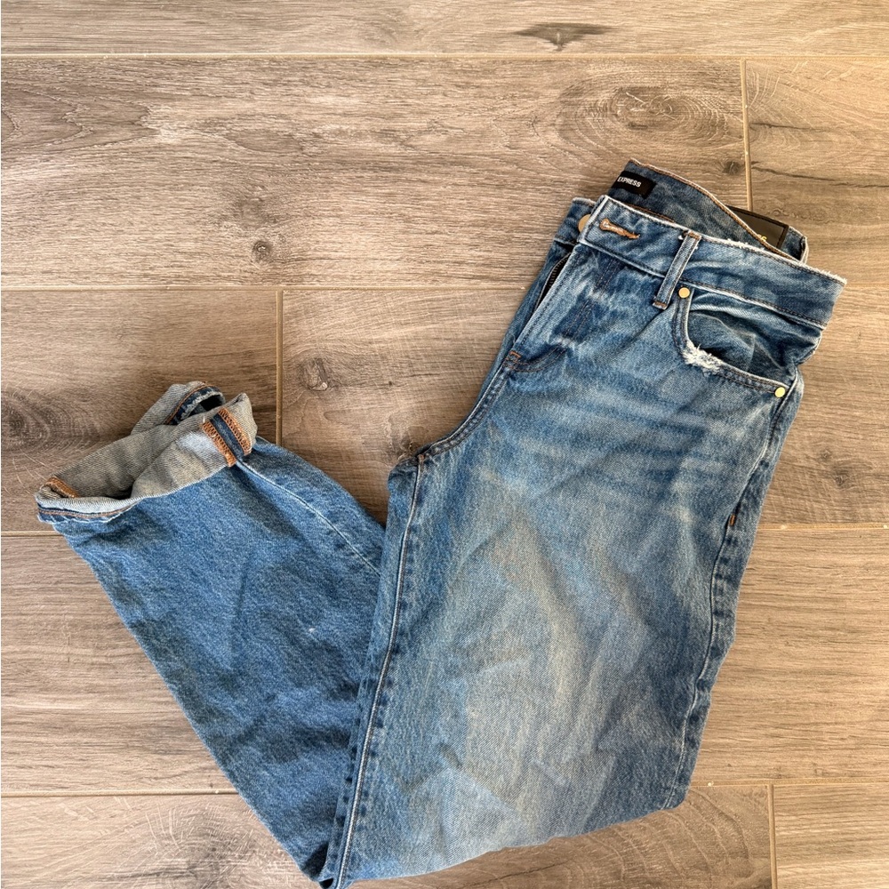 Express Light Blue Boyfriend Jeans